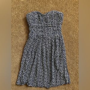 Target blue rayon strapless sundress